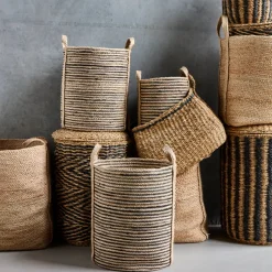 Aufbewahrungskorb, HDDungi, Schwarz;Natur