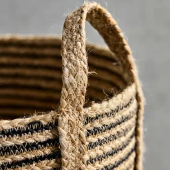 Aufbewahrungskorb, HDDungi, Schwarz;Natur