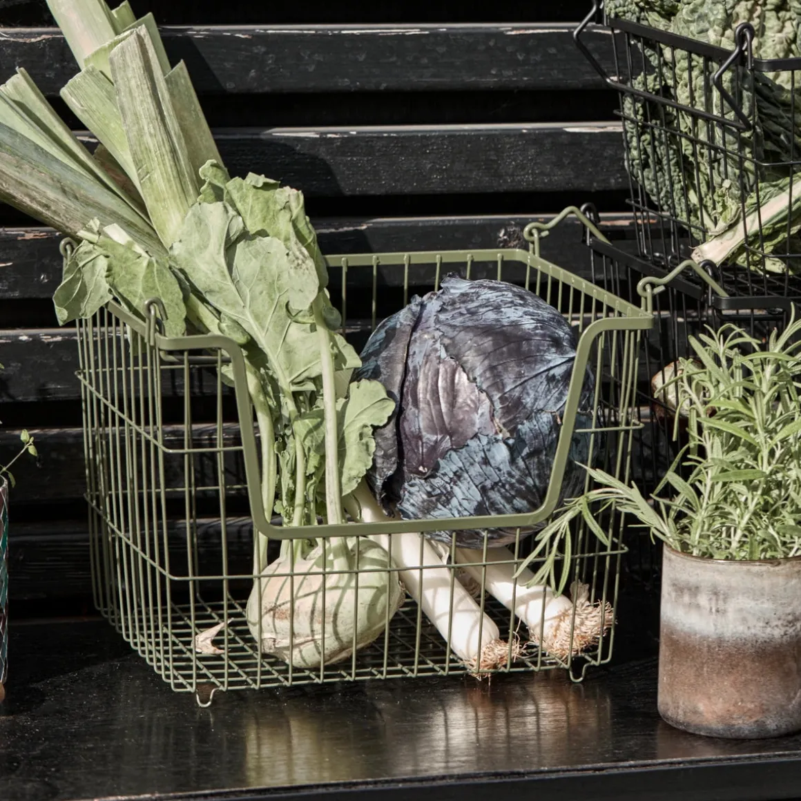 Basket, HDTaw, Army green