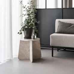 Beistelltisch, HDMarb, Beige