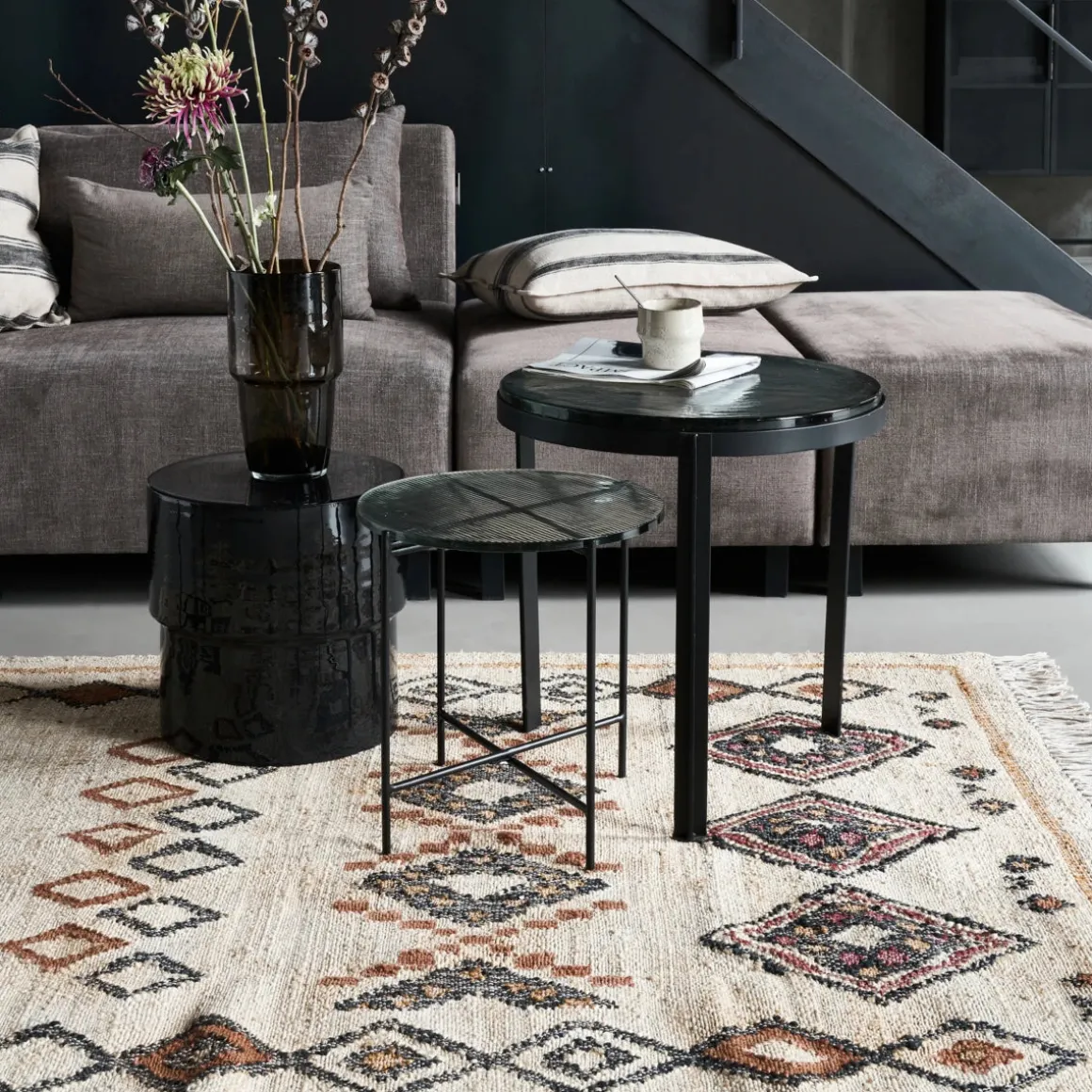 Beistelltisch, HDTamu, Schwarz