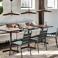 Café-Tisch, HDGeometric, Braun;Blau