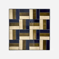 Café-Tisch, HDGeometric, Braun;Blau