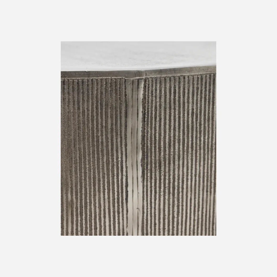 Couchtisch, Rota, Gebürstetes Silber