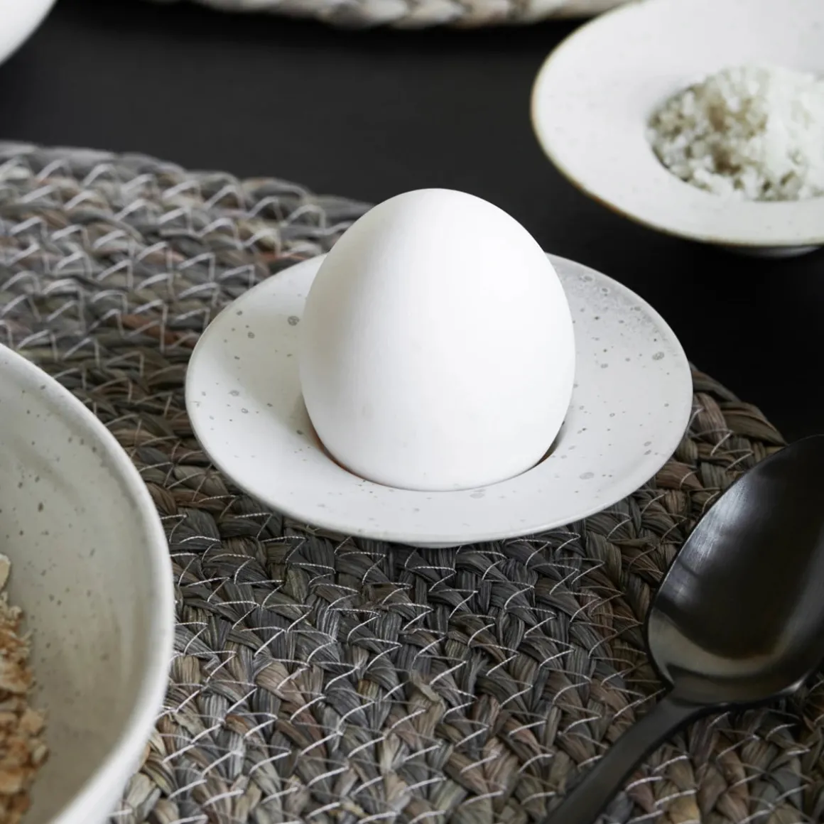 Eierbecher, Pion, Grau/ weiß