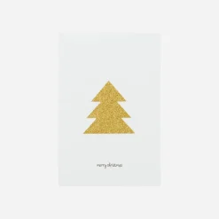 Grußkarten, HDGlitr w. envelope, Weiß;Gold