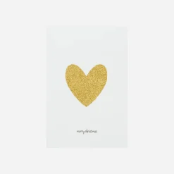 Grußkarten, HDGlitr w. envelope, Weiß;Gold