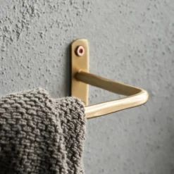 Handtuchhalter, HDWelo, Oberfläche aus gebürstetem Messing