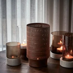 Kerzenständer, HDKutu, Rot gebrannt