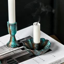 Kerzenständer, HDPli, Antikes Grün