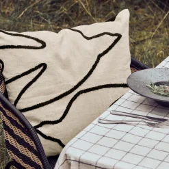 Kissenbezug, HDFly, Schwarz;Off-White