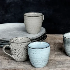 Krug, Rustic, Grau/Blau