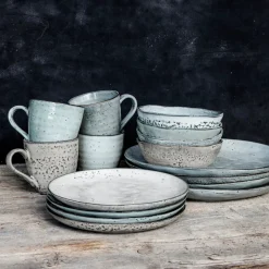 Krug, Rustic, Grau/Blau