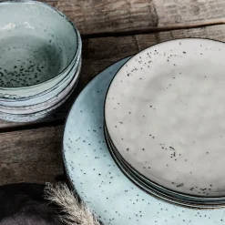 Kuchenteller, Rustic, Grau/Blau