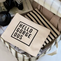 Kupplung, HDCanva, Schwarz;Off-White