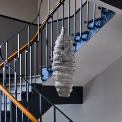 Lampe, HDMesh, Gebürstetes Silber-Finish