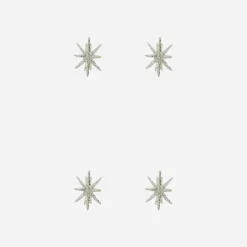 Ornamente, HDSpike, Silber m. Glitzer