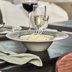 Pastateller, HDPleat, Grau/braun