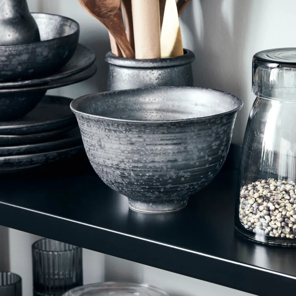 Schüssel, Pion, Schwarz/Braun