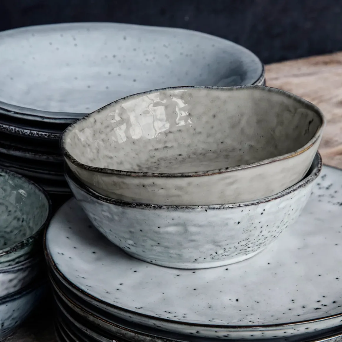 Schüssel, Rustic, Grau/Blau