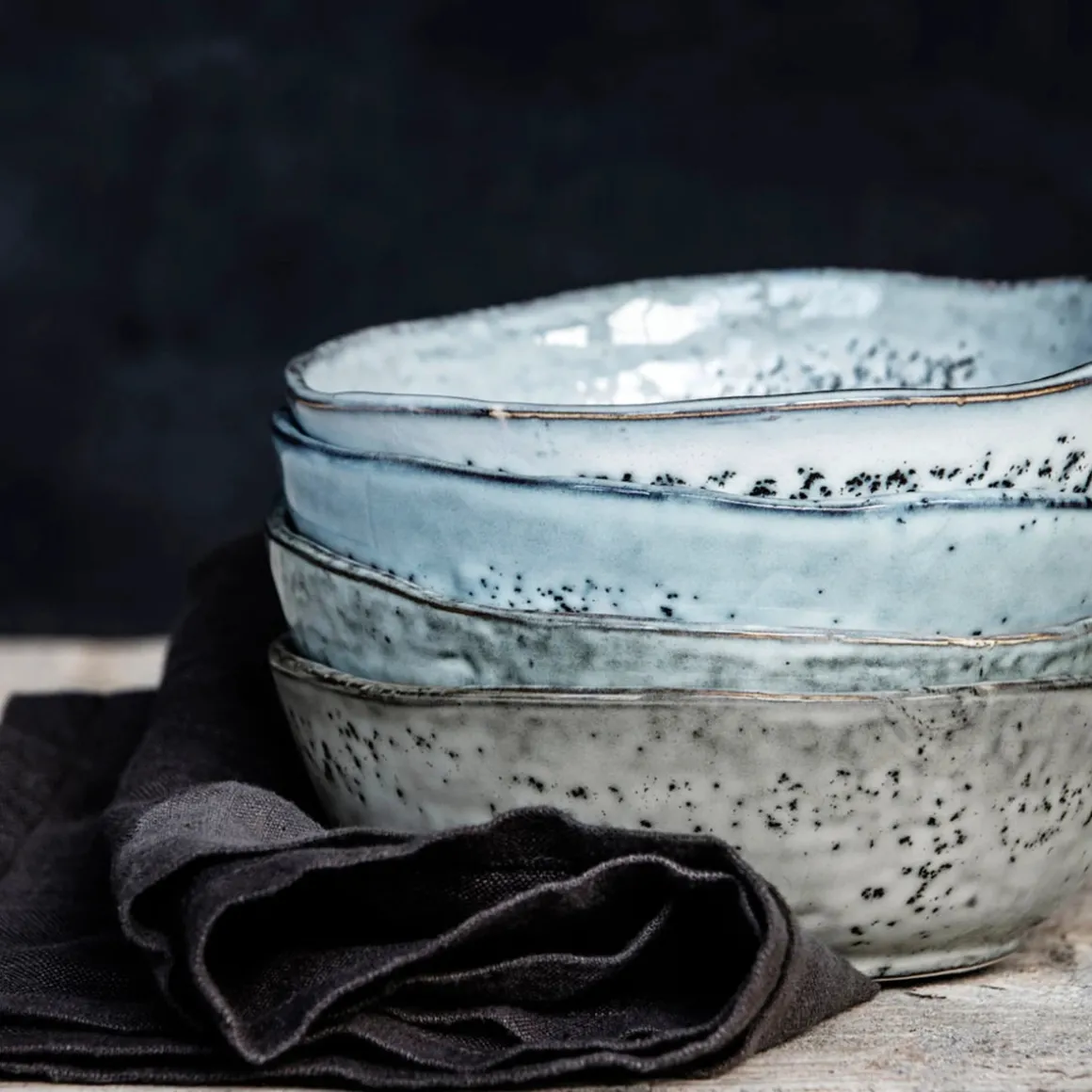 Schüssel, Rustic, Grau/Blau