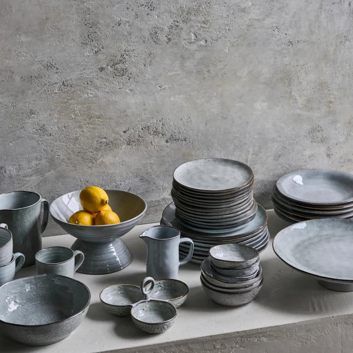 Schüssel, Rustic, Grau/Blau