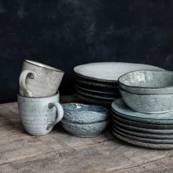 Schüssel, Rustic, Grau/Blau