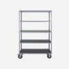 Shelving unit w. 4 wheels, HDTrolley, Grey