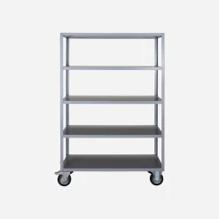 Shelving unit w. 4 wheels, HDTrolley, Grey