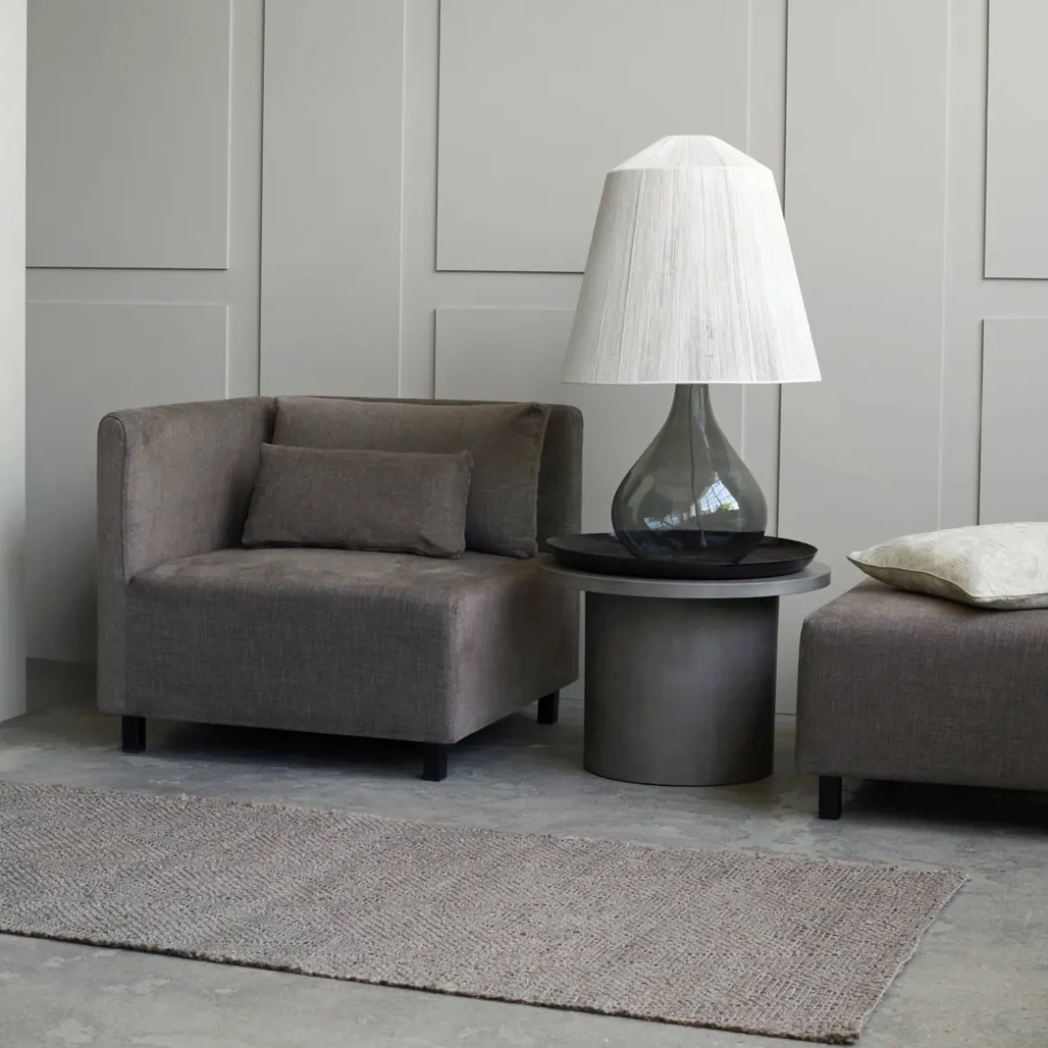 Sofa, Mittelteil, Hazel Night, Grau/braun