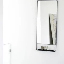 Spiegel mit Ablage, Chic, Schwarz