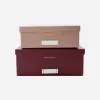 Storage boxes, HDKeep, Burgundy;Rose