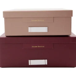 Storage boxes, HDKeep, Burgundy;Rose