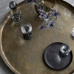 Tablett, Jhansi, Antikes Messing-Finish