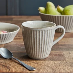 Tasse, HDPleat, Grau/braun