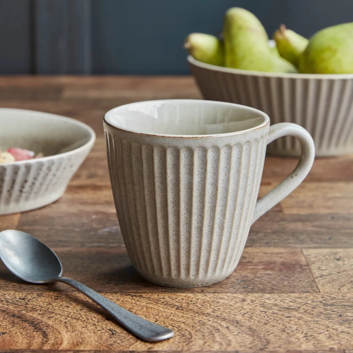 Tasse, HDPleat, Grau/braun