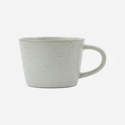 Tasse m. Untertasse, HDPion, Grau/Weiß