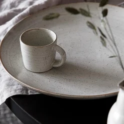 Tasse, Pion, Grau/ weiß