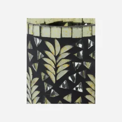 Teelichthalter, HDPalm, Schwarz