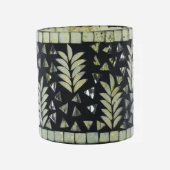 Teelichthalter, HDPalm, Schwarz