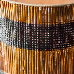 Teelichthalter, HDStripe, Braun;Schwarz