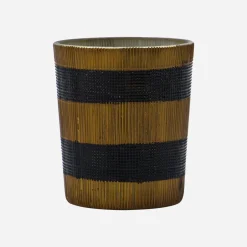 Teelichthalter, HDStripe, Braun;Schwarz