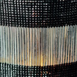 Teelichthalter, HDStripe, Schwarz;Off-White