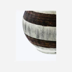 Teelichthalter, HDStripe, Silber-Finish;Braun