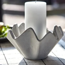 Teelichthalter, HDVaso, Grau