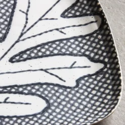 Teller, HDEiche, Grau/Blau