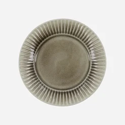 Teller, HDPleat, Grau/braun