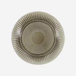 Teller, HDPleat, Grau/braun