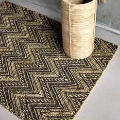 Teppich, HDMonta, Schwarz;Natur