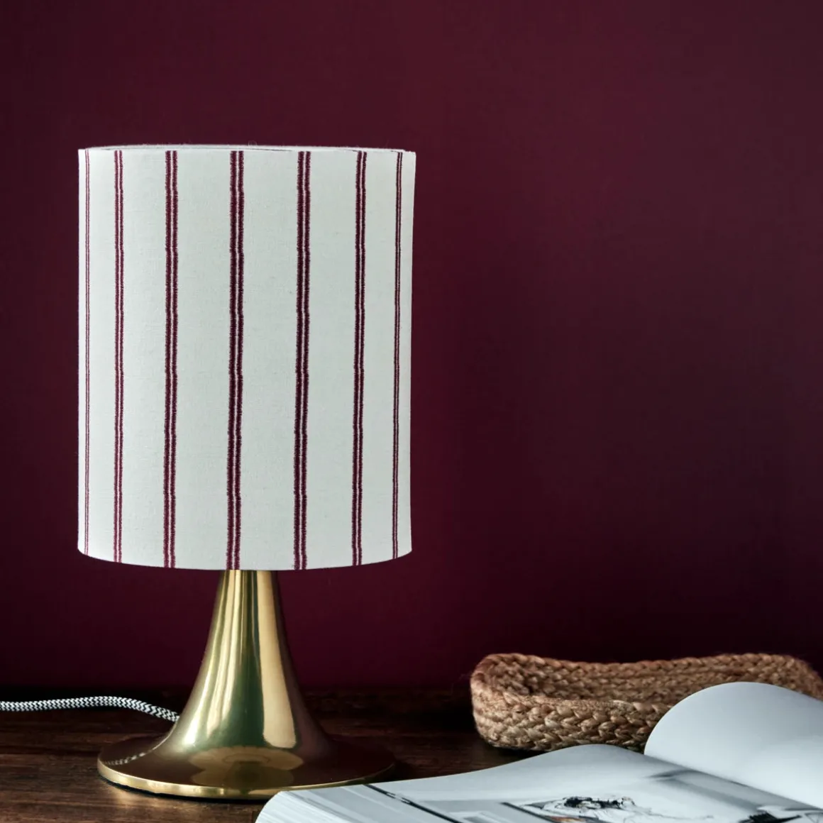 Tischleuchte, HDTulip, Antikes Messing-Finish